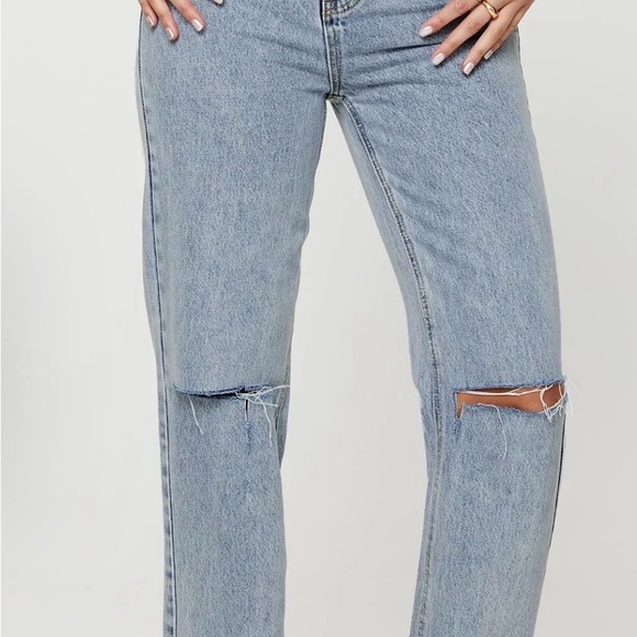 Princess Polly DNM Holland High Rise Straight Leg Jeans Denim size 4 - Picture 2 of 12